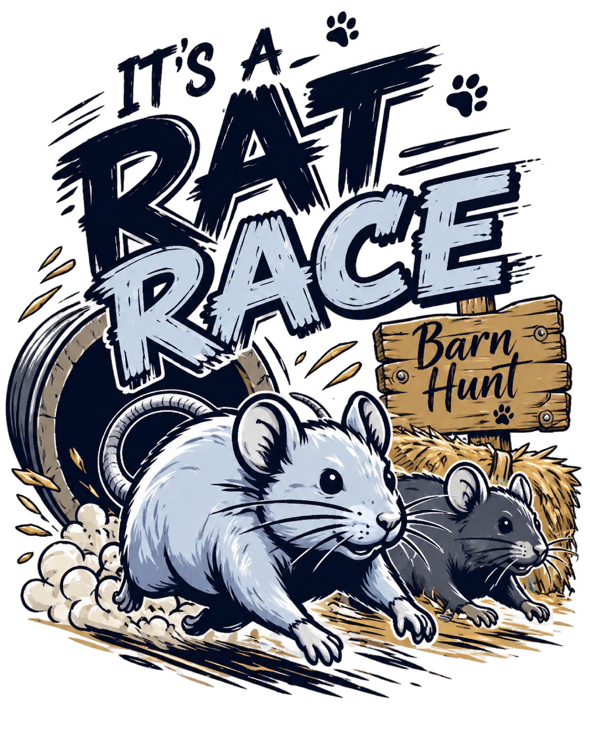 It's a Rat Race Barn Hunt Rats shirt design