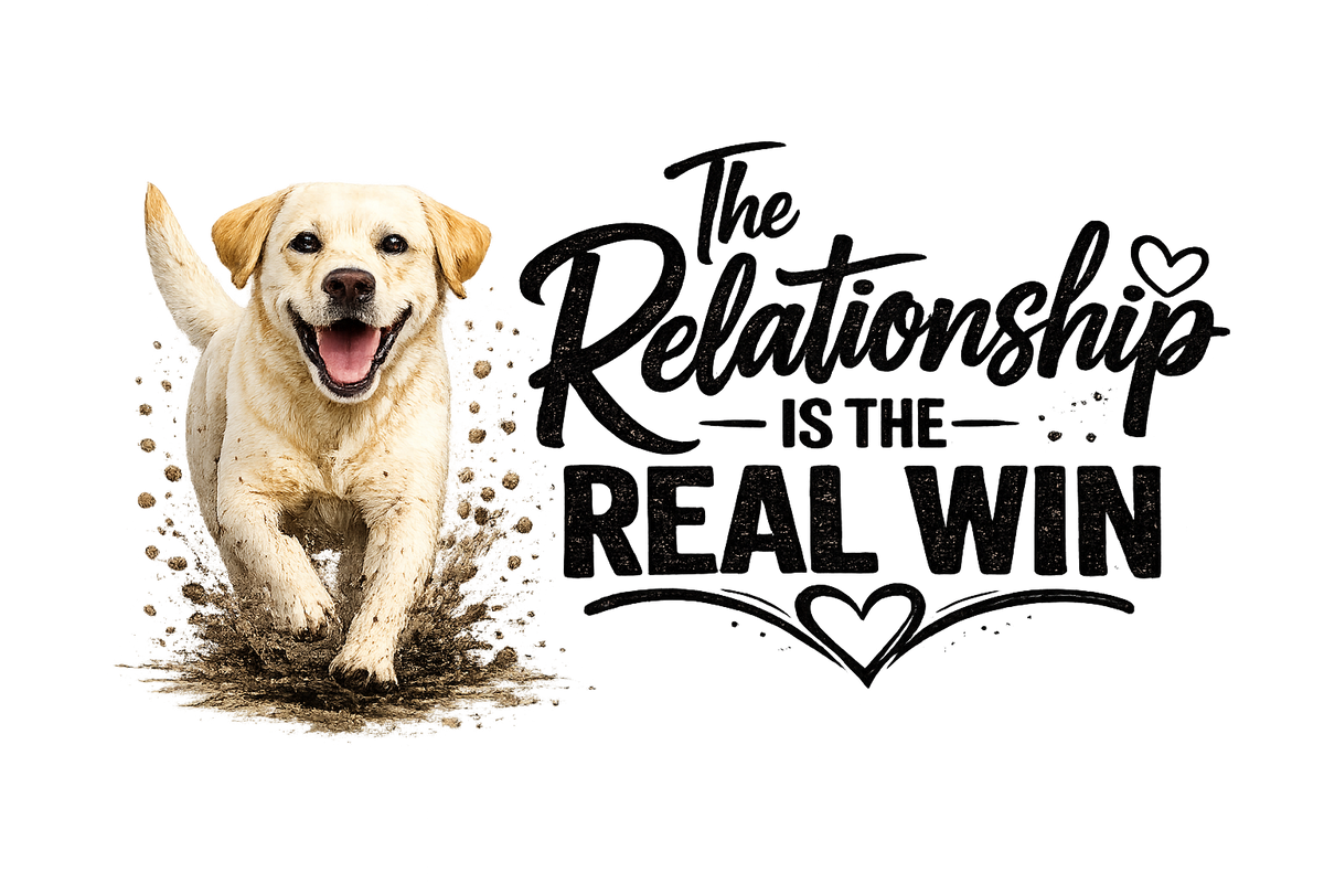 The Relationship Is the Real Win Yellow Lab shirt design