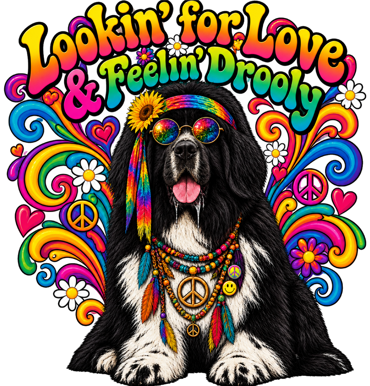Lookin' for Love & Feelin' Drooly shirt design