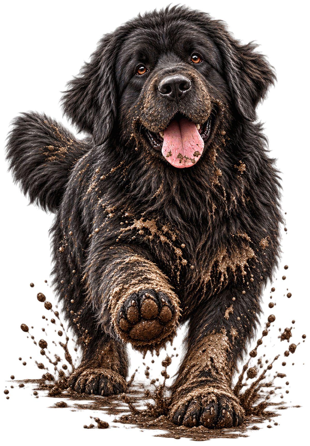Muddy Paws Newfoundland shirt design