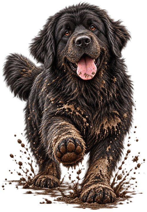 Muddy Paws Newfoundland shirt design