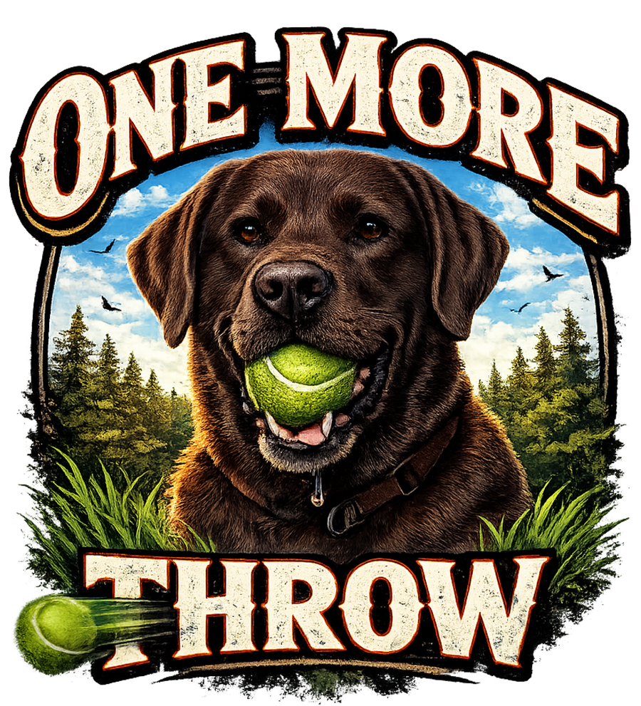 One More Throw - Chocolate Lab