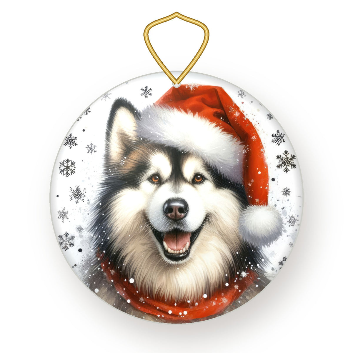 Alaskan Malamute Christmas ornament