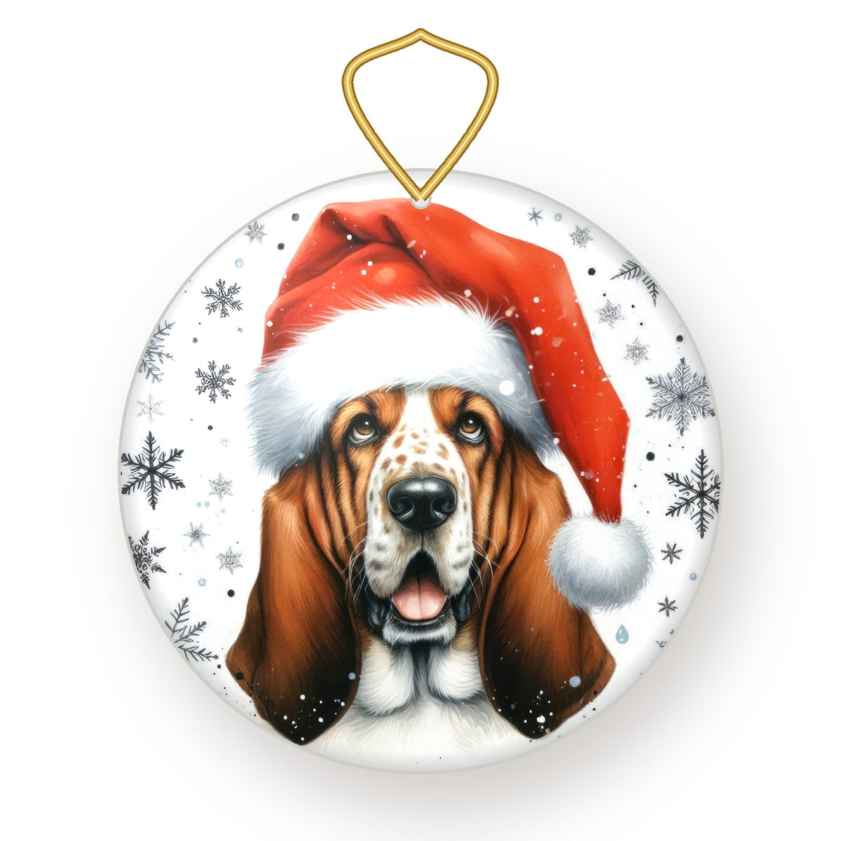 Basset Hound Christmas ornament