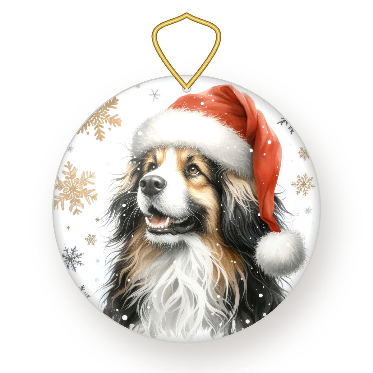 Bearded Collie Christmas ornament