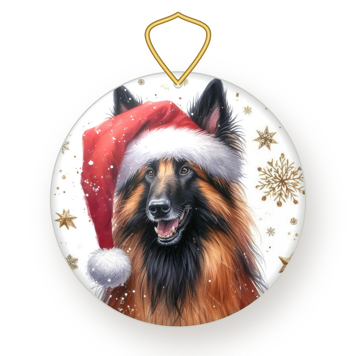 Belgian Sheepdog Christmas ornament