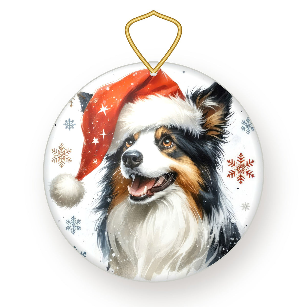 Border Collie Christmas ornament