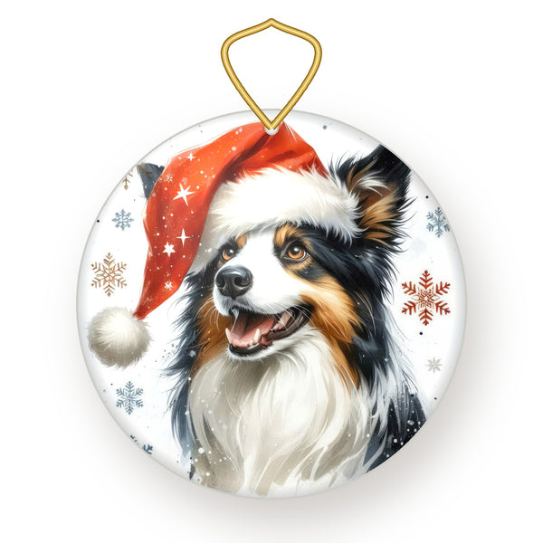 Border Collie Christmas Ornament