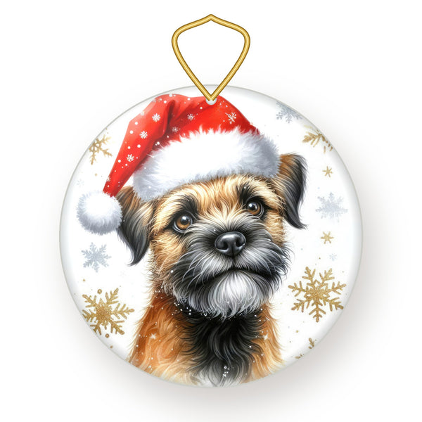 Border Terrier Christmas Ornament