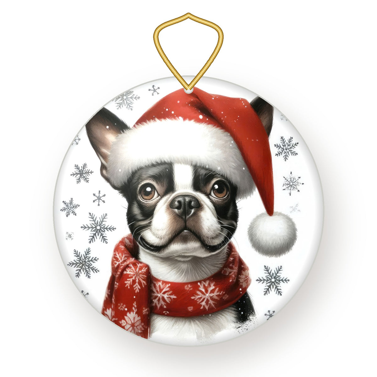 Boston Terrier Christmas ornament