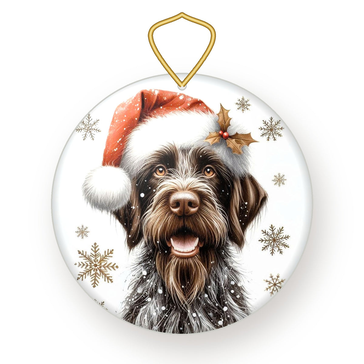 German Wirehaired Pointer Christmas ornament