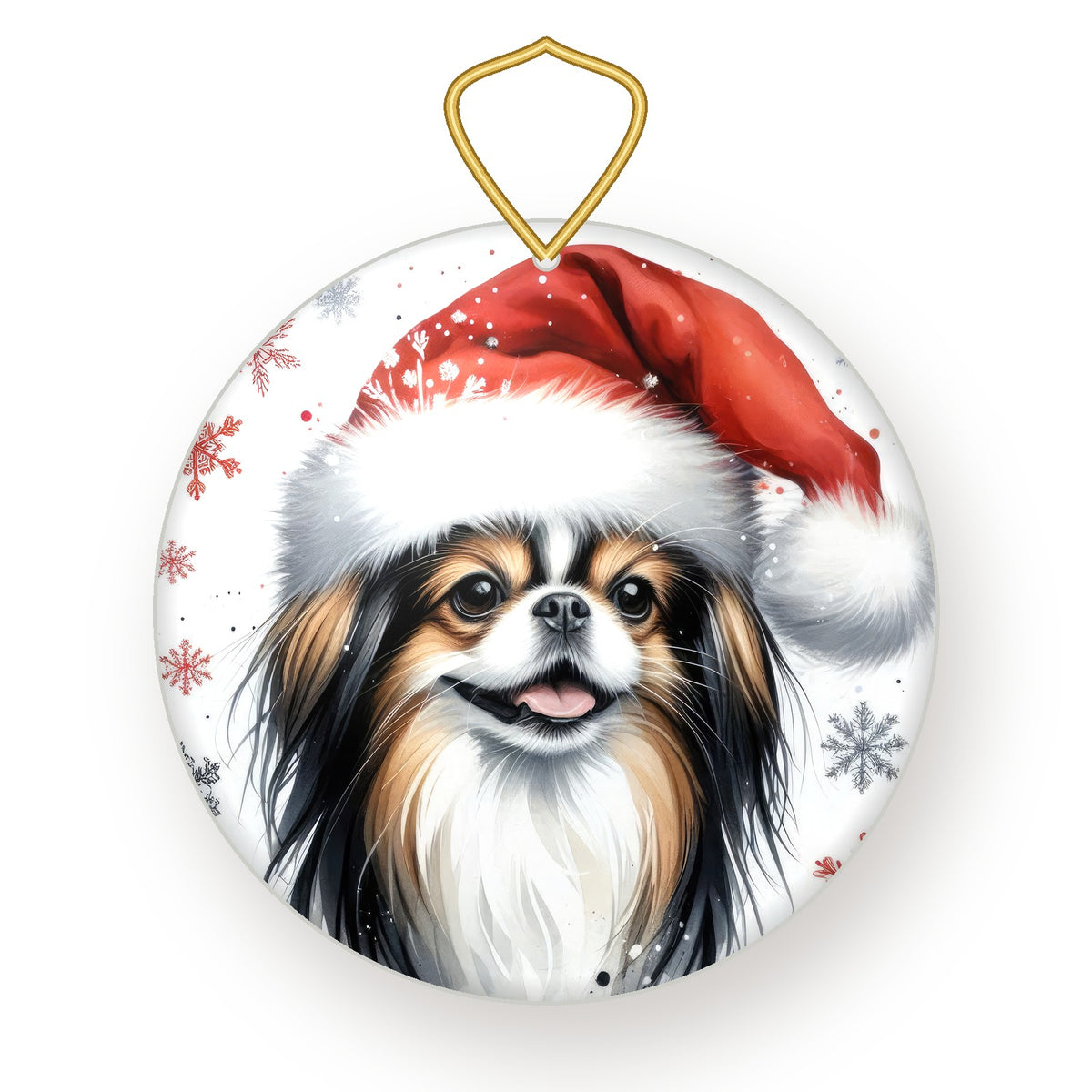 Japanese Chin Christmas ornament