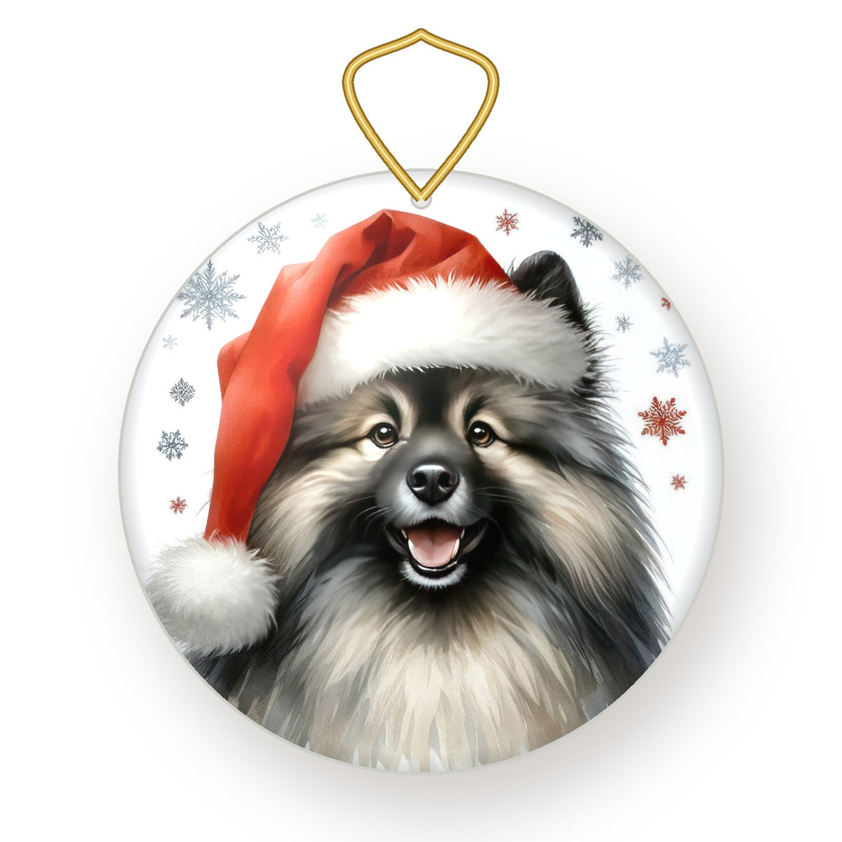Keeshond Christmas ornament