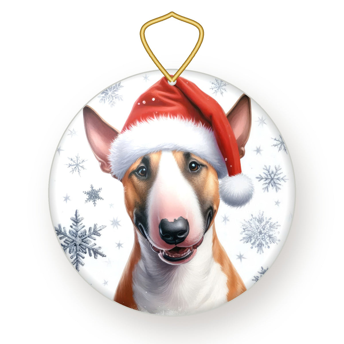 Miniature Bull Terrier Christmas ornament