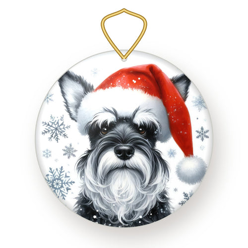 Miniature Schnauzer Christmas ornament