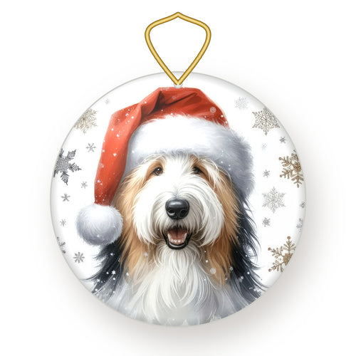 Old English Sheepdog Christmas ornament