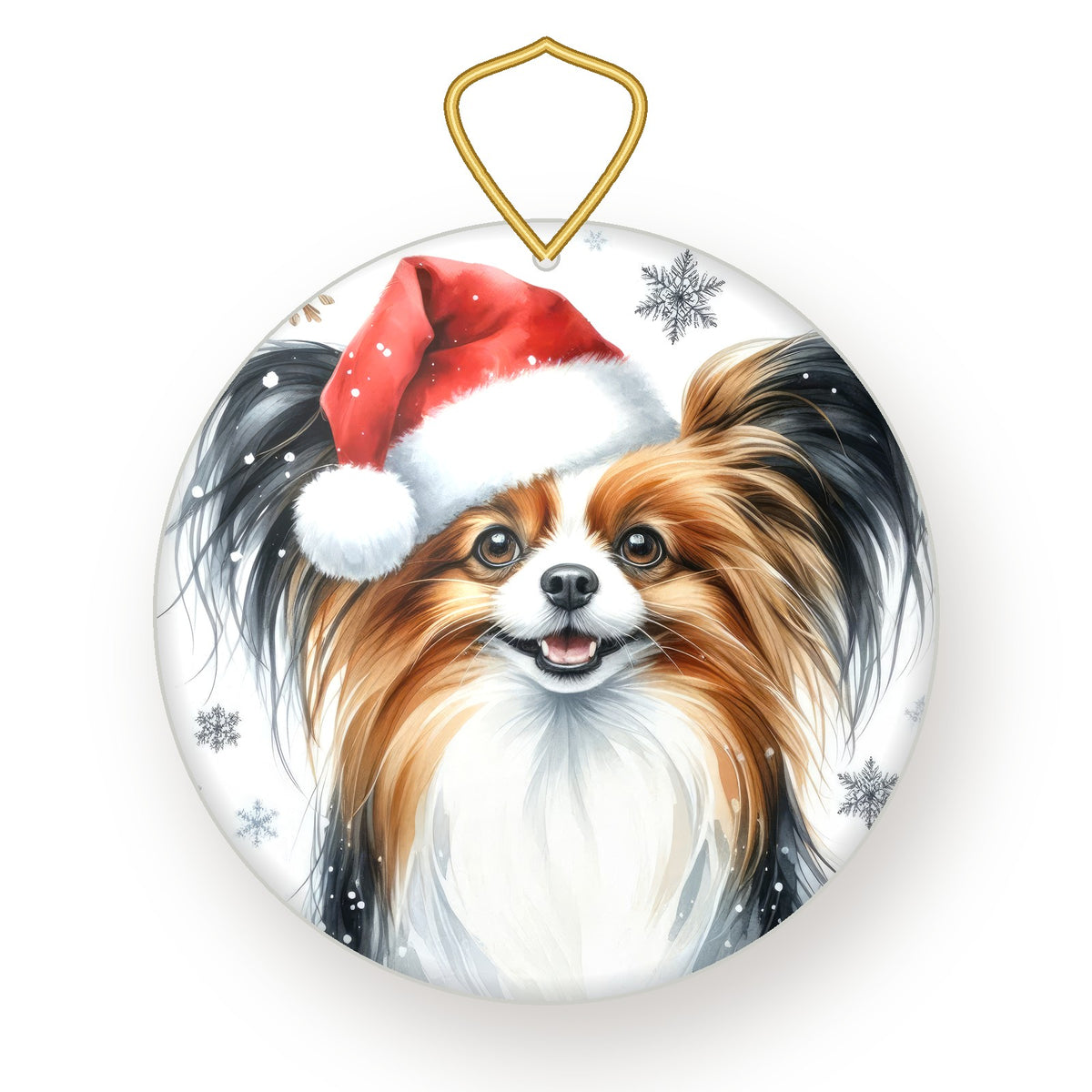 Papillon Christmas ornament