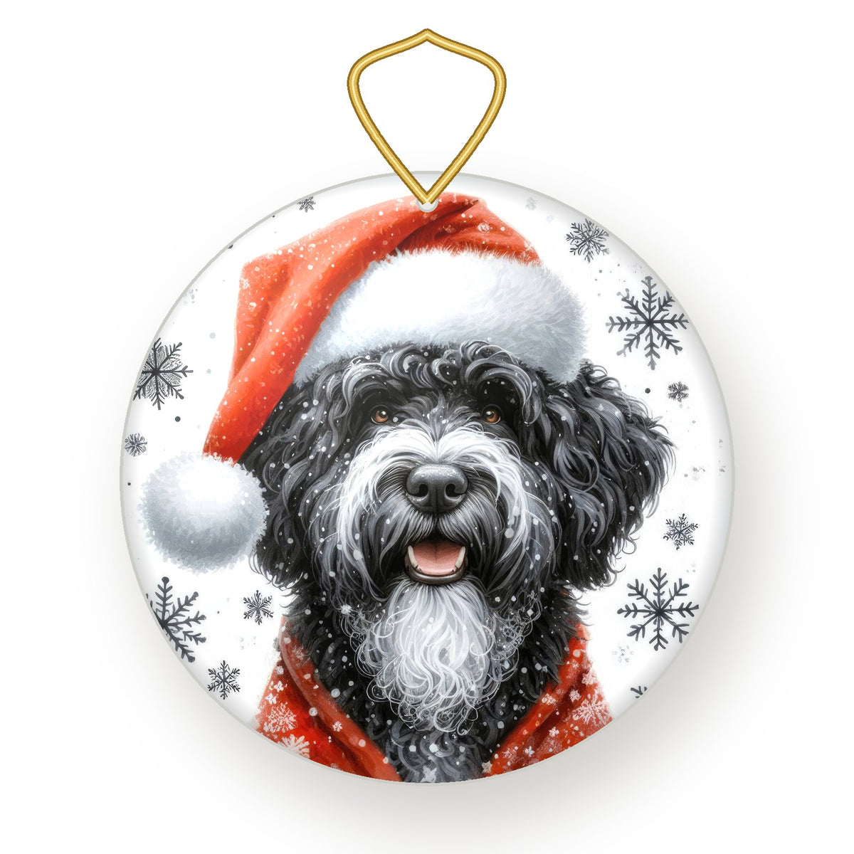 Portuguese Water Dog Christmas ornament