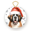 Saint Bernard Christmas ornament