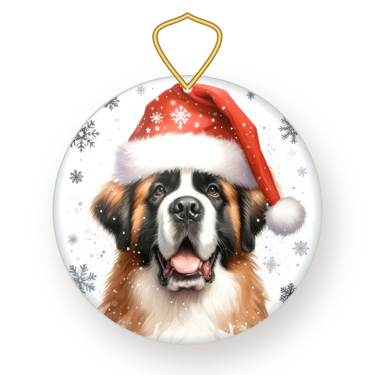 Saint Bernard Christmas ornament