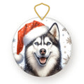 Siberian Husky Christmas ornament