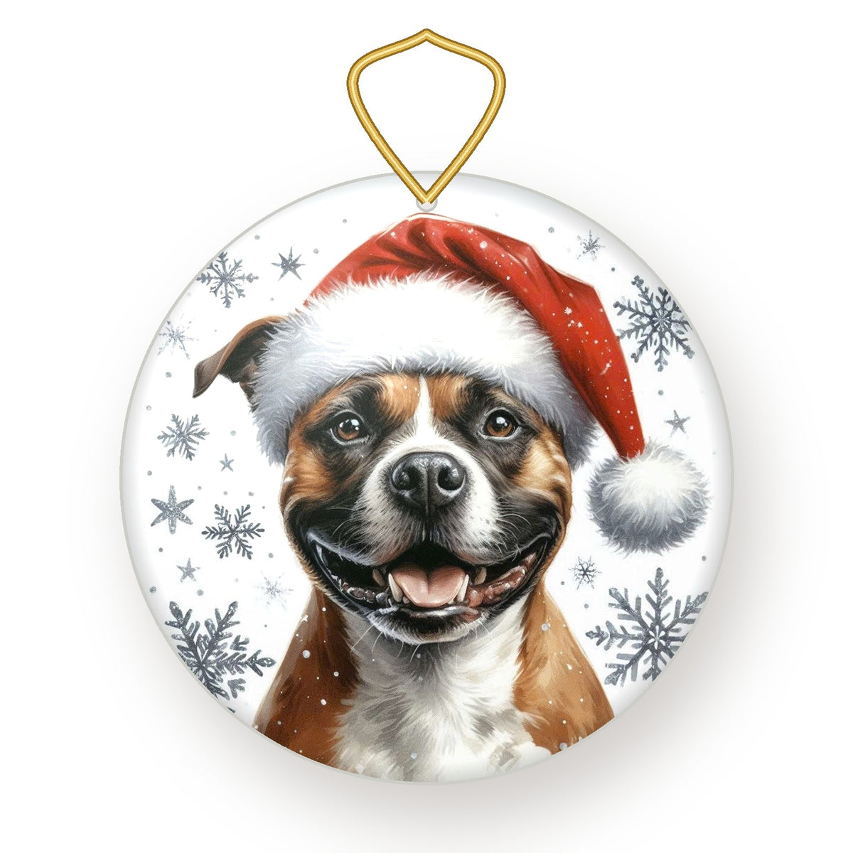 Staffordshire Bull Terrier Christmas ornament