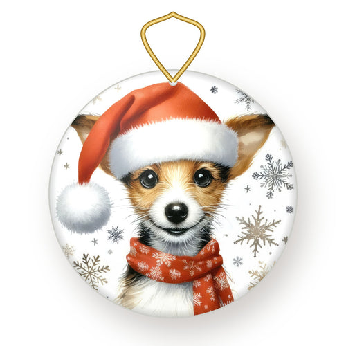 Toy Fox Terrier Christmas ornament