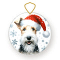 Wire Fox Terrier Christmas ornament