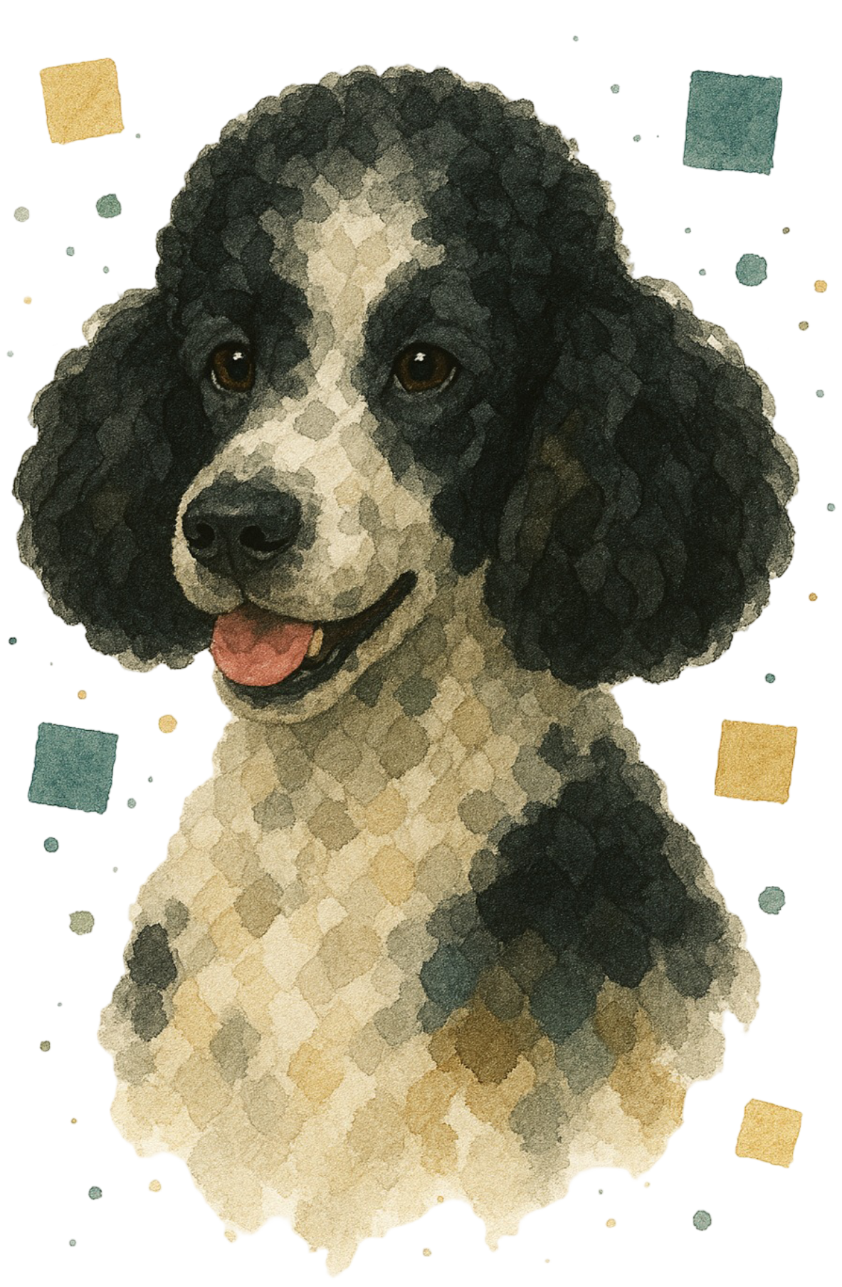 Parti Poodle Watercolor shirt design