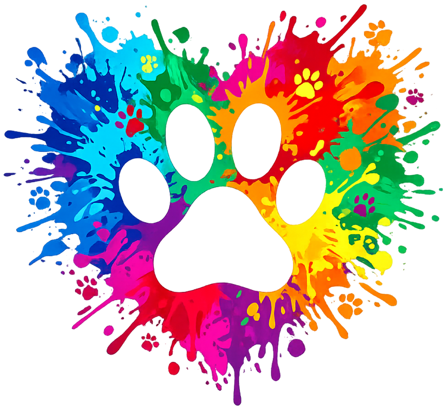 Paw Print Color Splash