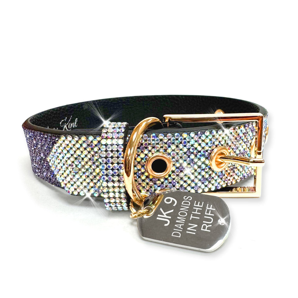 Jacqueline Kent Diamonds in the Ruff dog collar in Purple Ombré, Medium