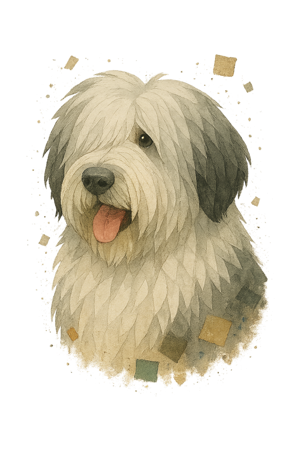Sheepdog Watercolor - Cream