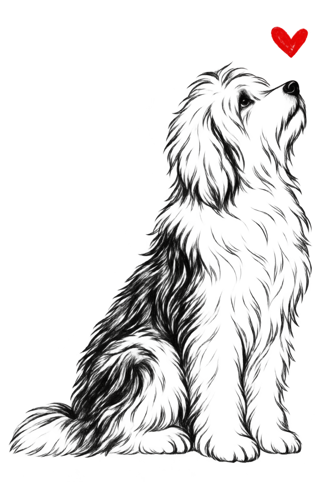 Sheepdog Heart shirt design