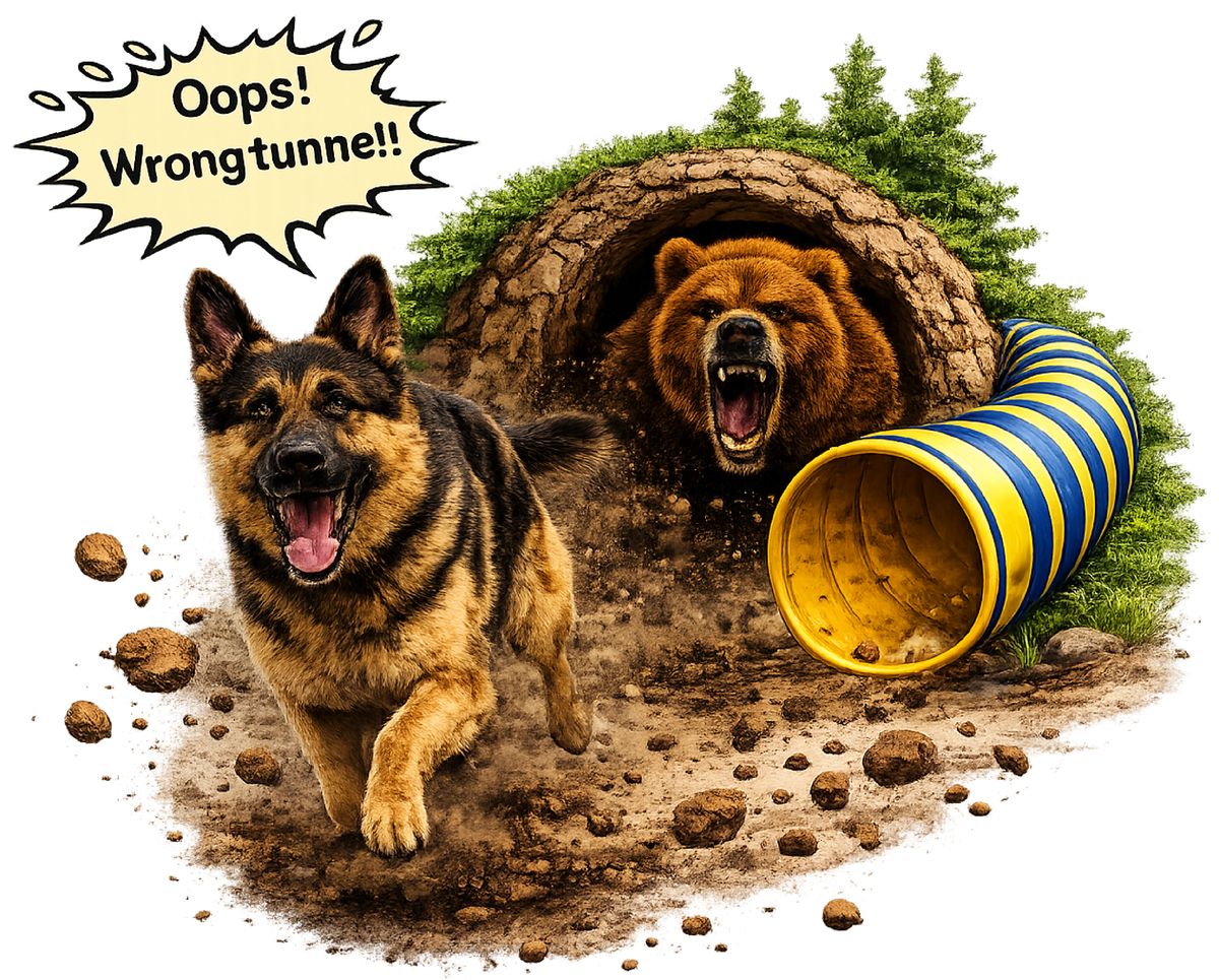 Oops! Wrong Tunnel German Shepherd shirt design