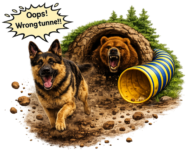 Oops! Wrong Tunnel - German Shepherd