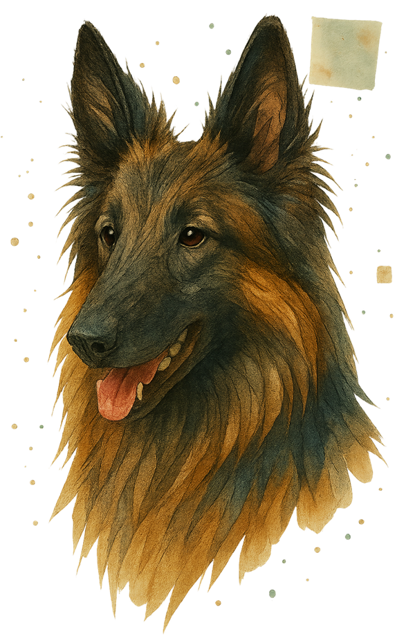 Belgian Tervuren Watercolor - Dark