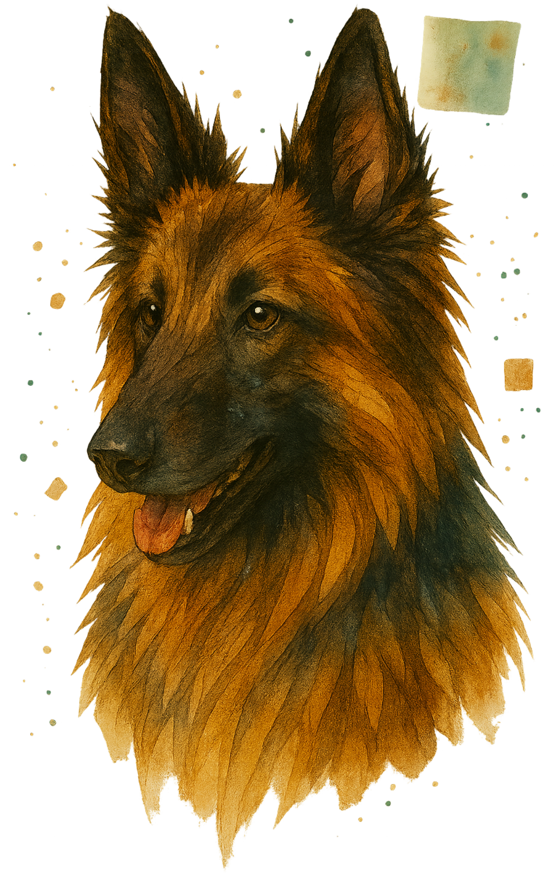 Belgian Tervuren Watercolor shirt design