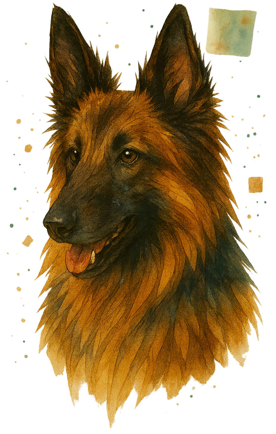 Belgian Tervuren Watercolor