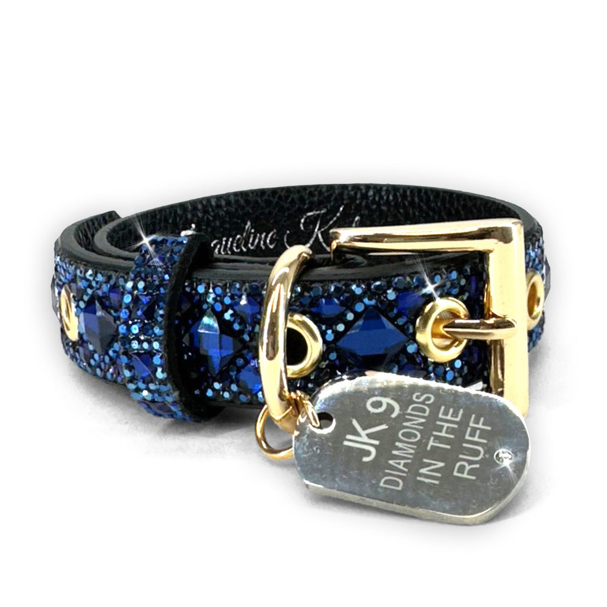 Jacqueline Kent Diamonds in the Ruff dog collar in Blue, Small