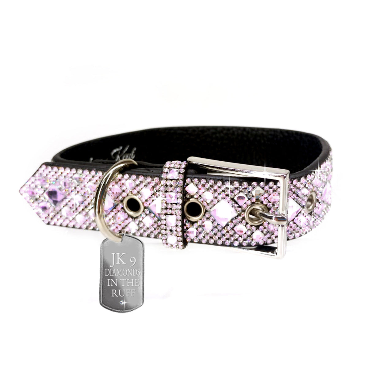 Jacqueline Kent Diamonds in the Ruff dog collar in Pink, Small