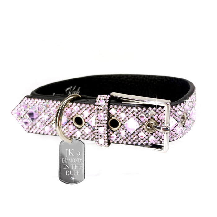Jacqueline Kent Diamonds in the Ruff dog collar in Pink, Small