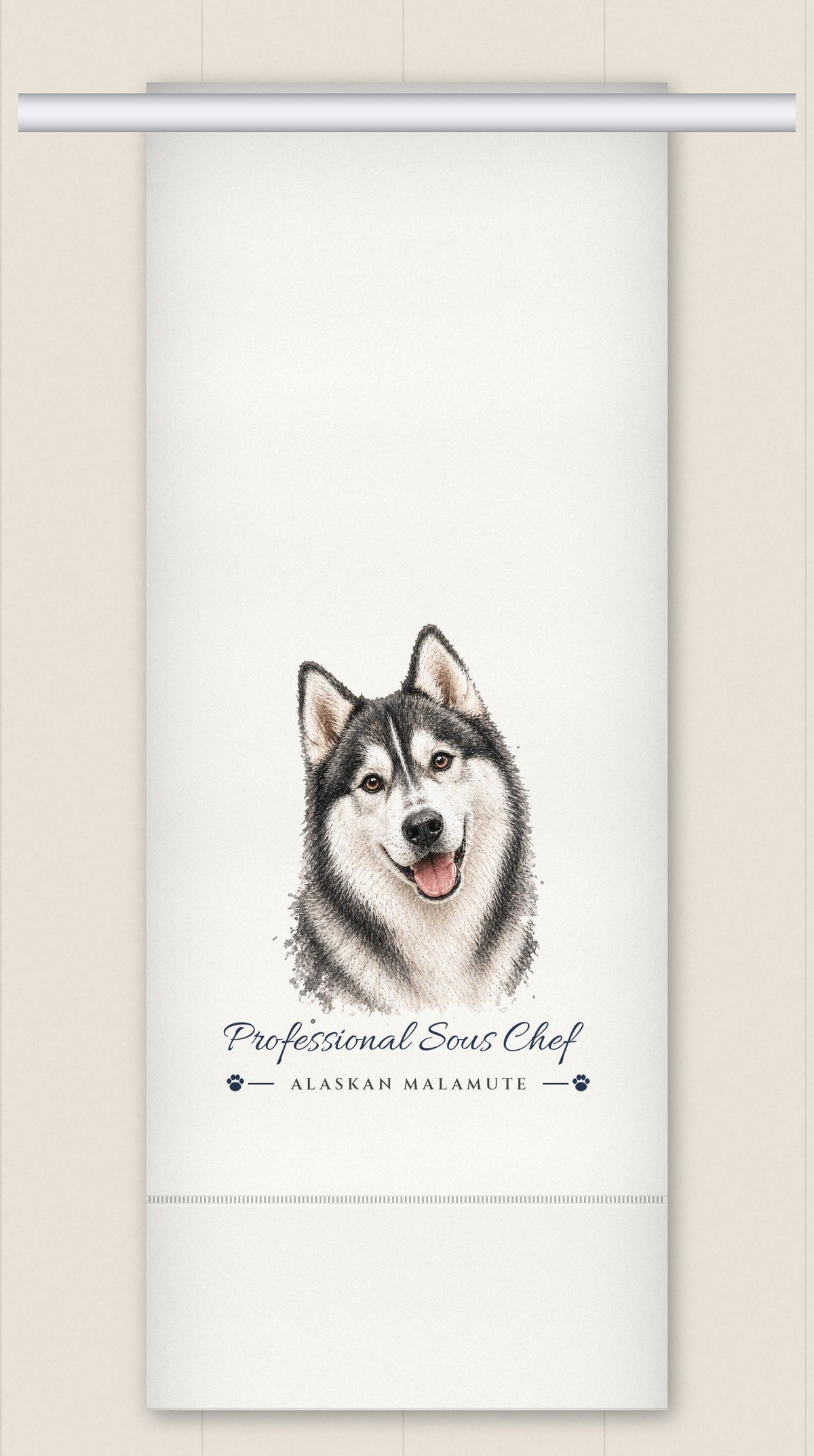 Alaskan Malamute tea towel - Professional Sous Chef