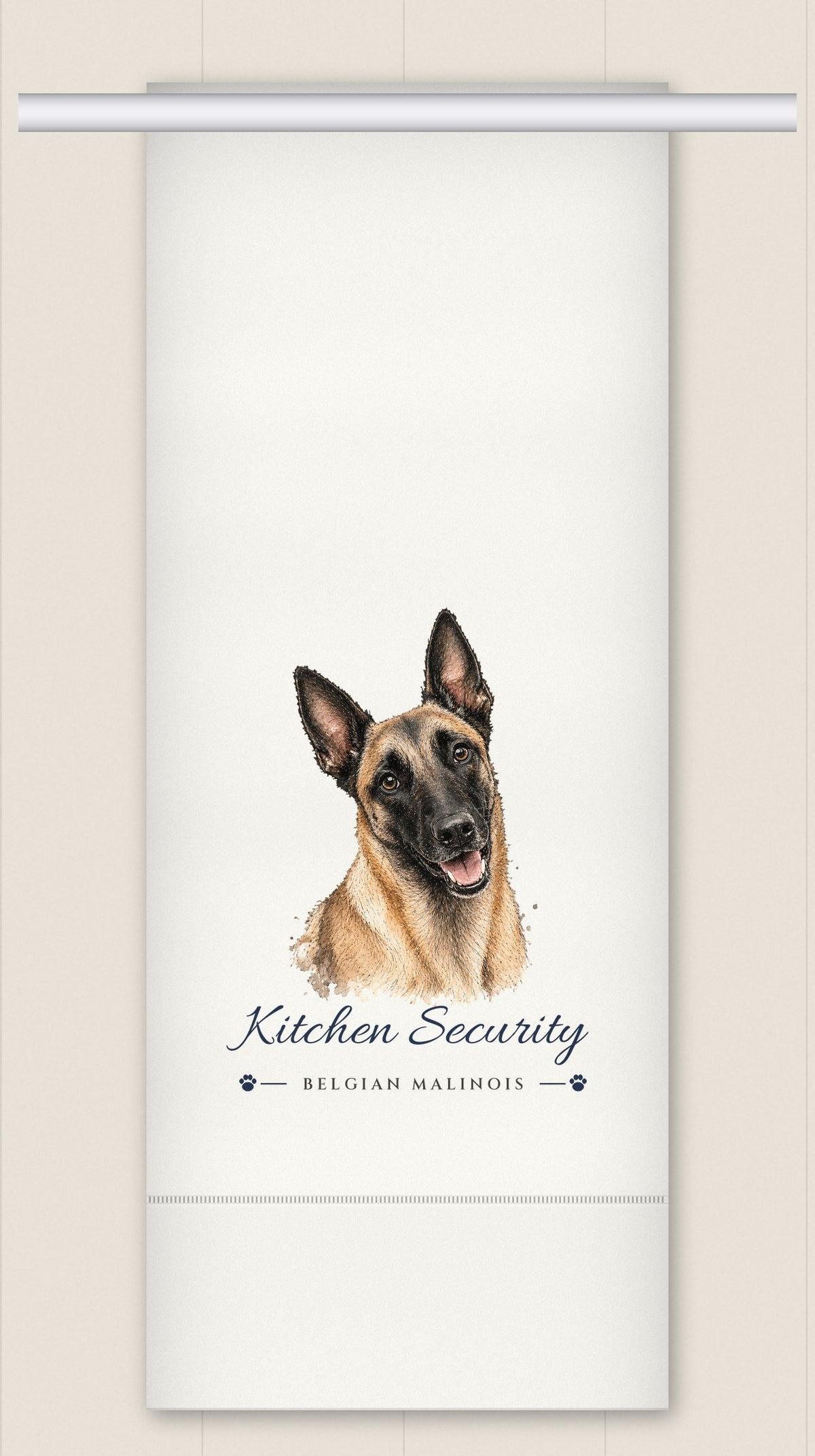 Belgian Malinois tea towel - Kitchen Security