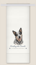 Australian Cattle Dog tea towel - Herding the Crumbs