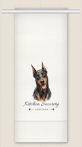 Doberman tea towel - Kitchen Security