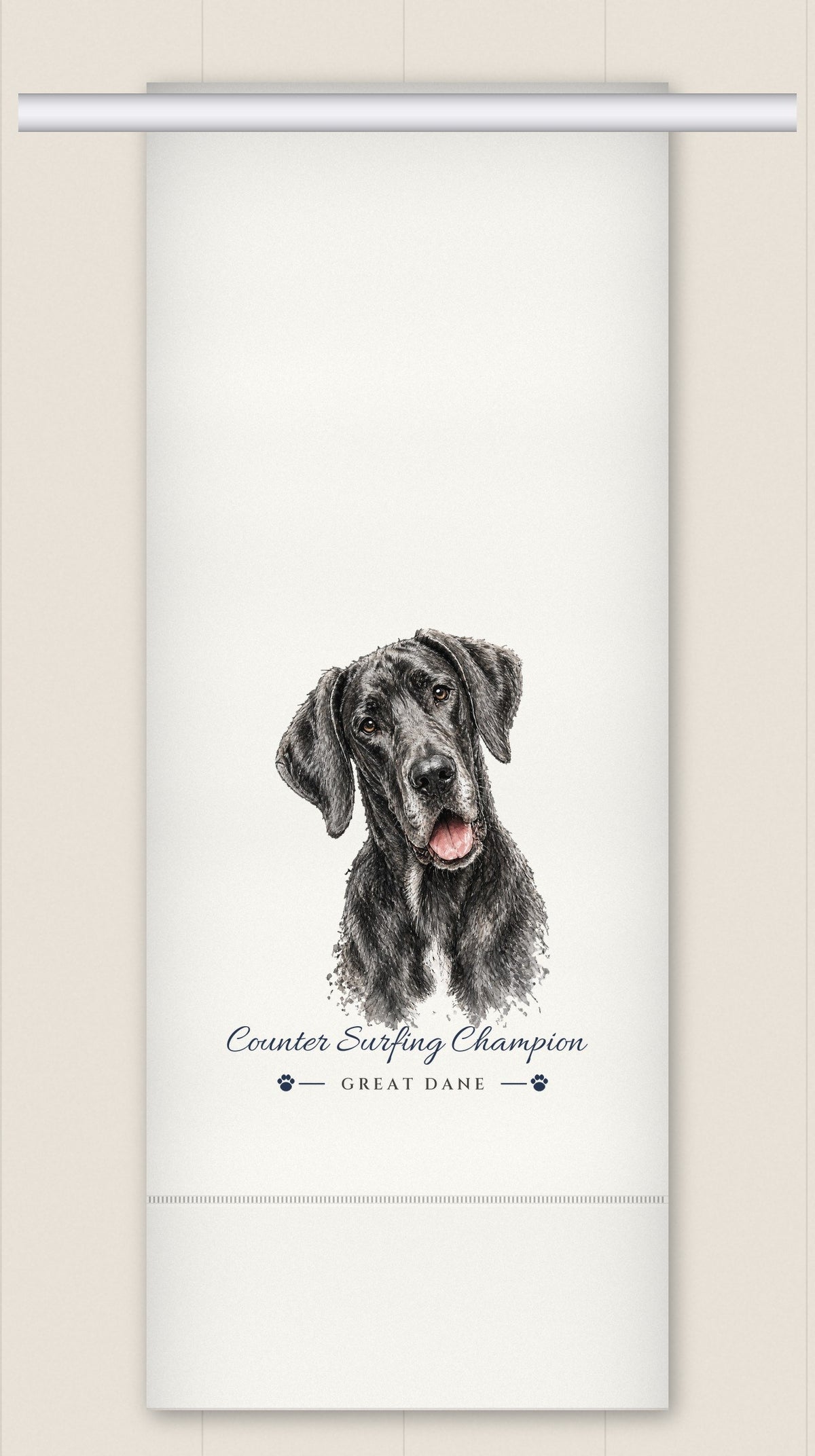 Great Dane - Merle tea towel - Counter Surfing Champion