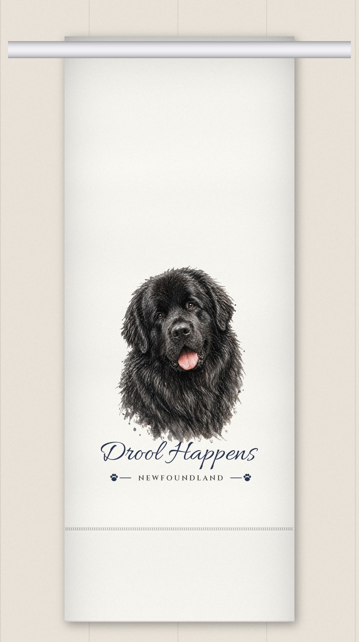 Newfoundland tea towel - Drool Happens
