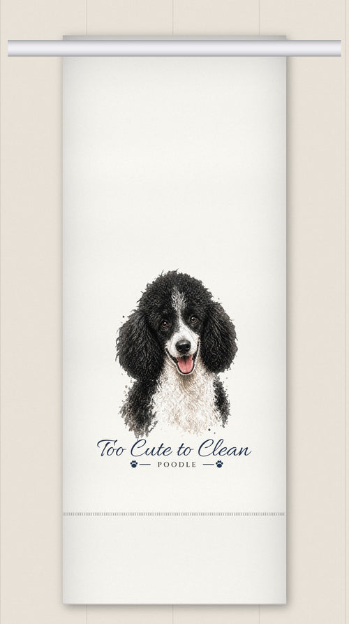 Poodle - Parti tea towel - Too Cute to Clean