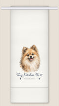 Pomeranian tea towel - Tiny Kitchen Boss