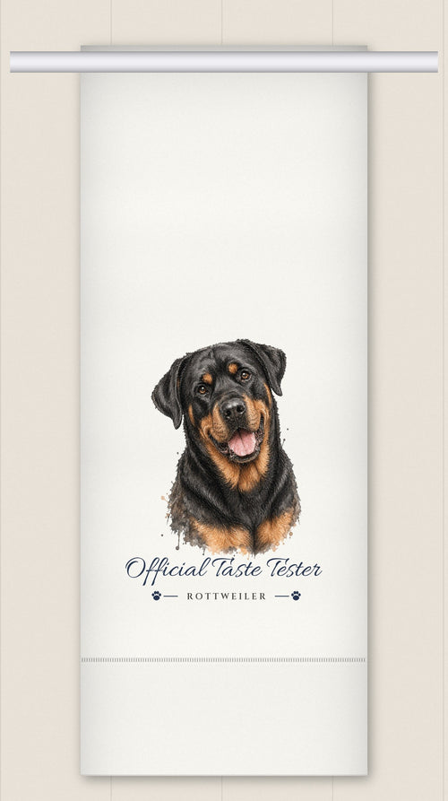 Rottweiler tea towel - Official Taste Tester
